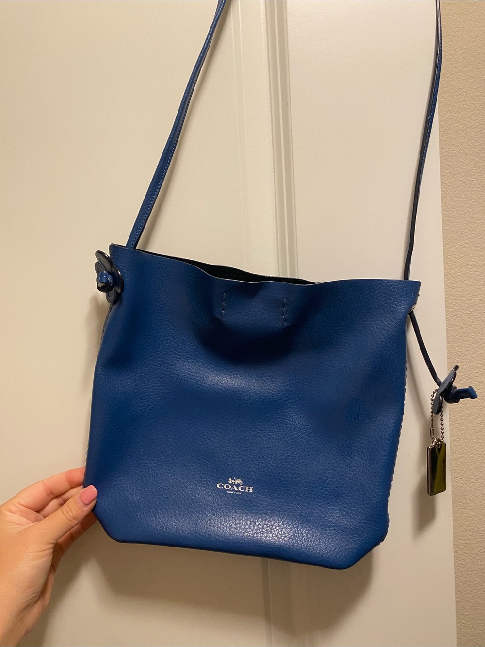 Coach Royal Blue Pebbled Leather Crossbody